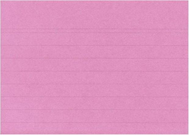 Staufen Index card A6 lined 7mm pink (A6, 180 g/m², 100 x)