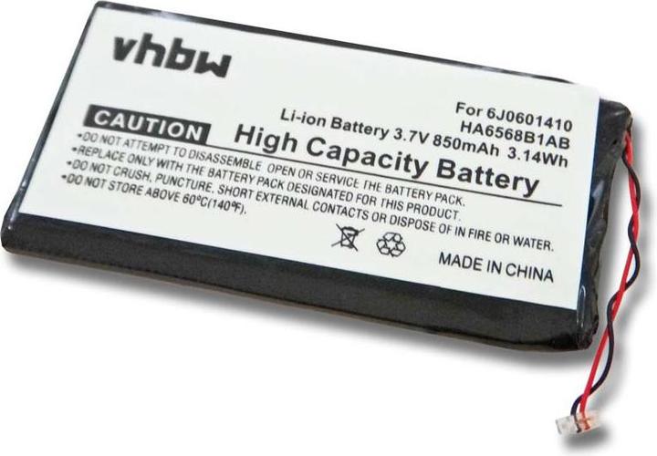 Produktbild AccuCell Li-Ion-Akku - 850mAh (3.7V) - für MP3-Player, Musik Player wie Samsung 6J0601410 66,5 x 31,8 x 3,2mm (1 Stk., 850 mAh)
