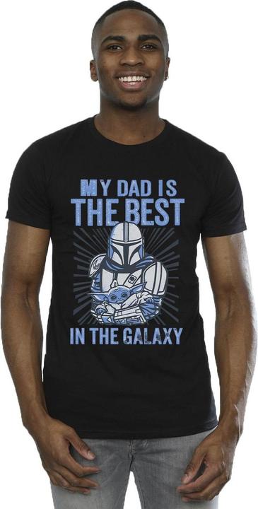 Actual product image Star Wars Mens Mandalorian Best Dad T-Shirt (4XL)