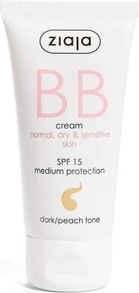 Produktbild Ziaja BB Cream for Normal, Dry, and Sensitive Skin - Dark/Peach Tone 50ml