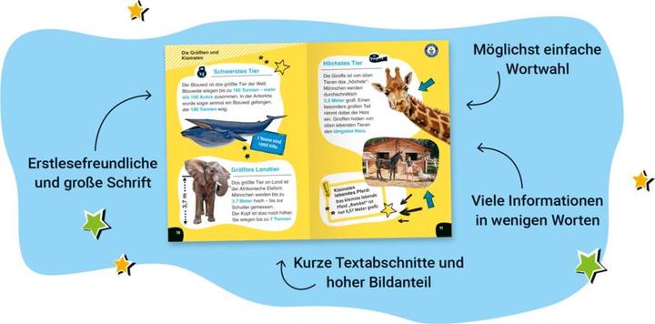 Produktbild Ravensburger Guinness World Records für Erstleser - Tiere (Deutsch, 2023)