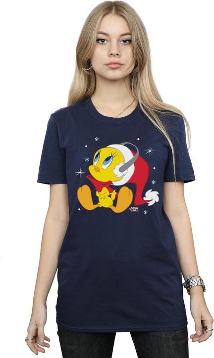 Immagine prodotto Looney Tunes Christmas Tweety Maglietta Ampia Donna (M)