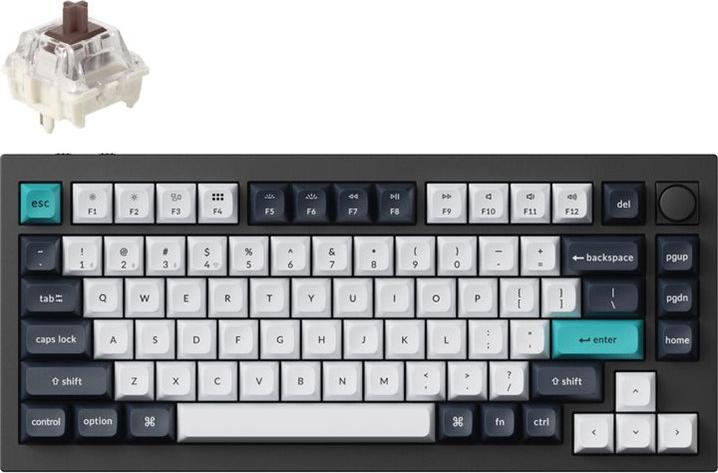 Produktbild Keychron Q1 MAX 75% Trådløst Tastatur Brown switche