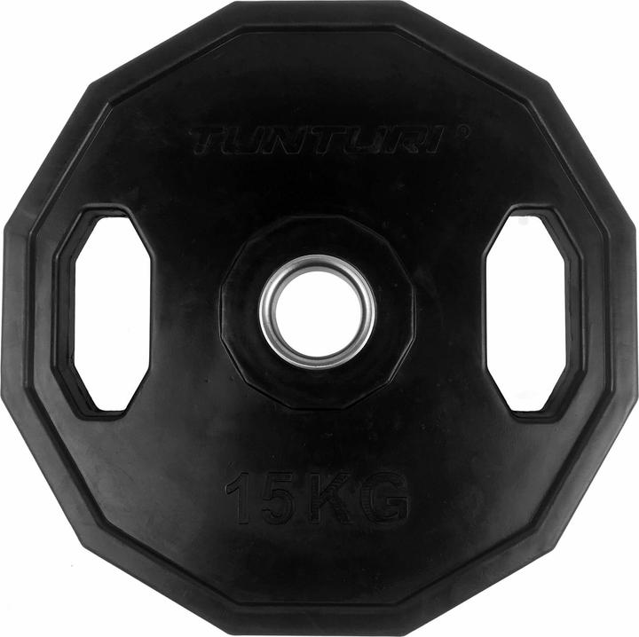 Actual product image Tunturi Gummierte 15 kg Hantelscheibe 50 mm (1 x 15 kg)