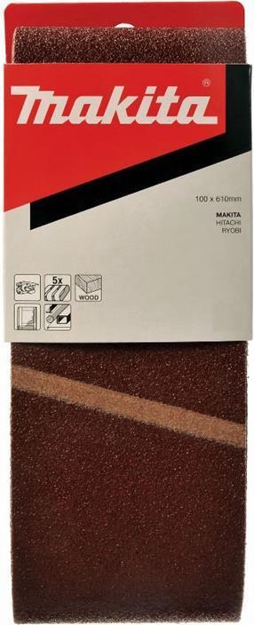 Image du produit Makita P-36893 Bande abrasive 100x610 K60 (5 pièces) 9403 9404 (60)