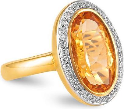 Produktbild Breuning RING - Farbstein/Brill. 0,255 Ct. H/si (58, 585/14 K Gold)