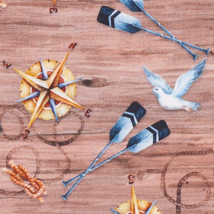 Actual product image VBS Nautical" cotton fabric, 150 cm wide, by the metre