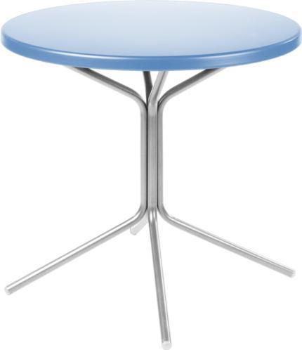 Bleu pastel, argent galvanisé à chaud