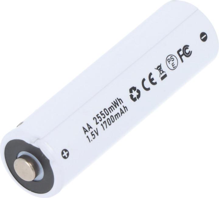 Immagine prodotto AccuCell Akku 14500, AA, Li-ion, 1,5V, 1, 2,55Wh, mit USB-C Charging Port (AA, 1700 mAh)