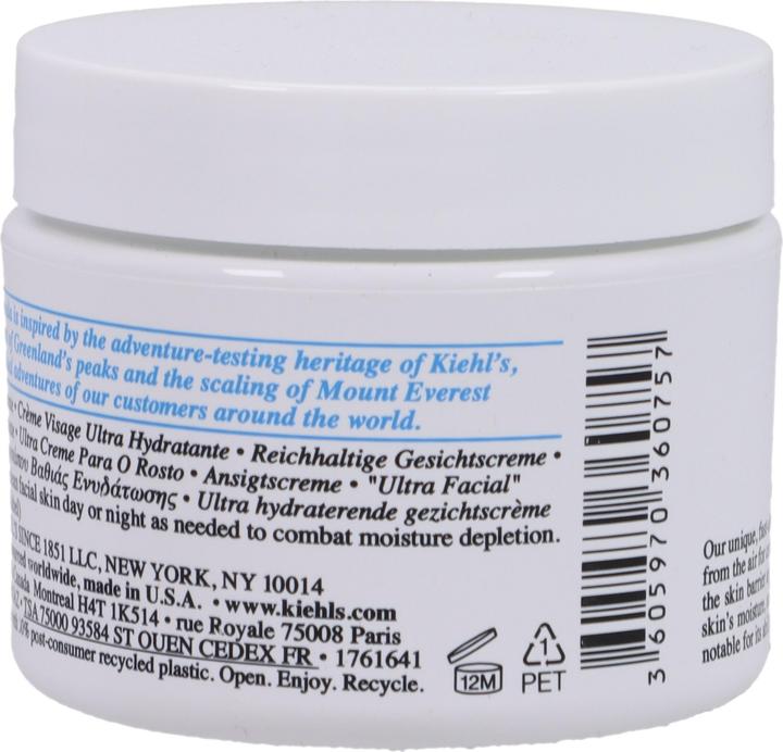 Valeurs nutritives et ingrédients Kiehl's Ultra (50 ml)