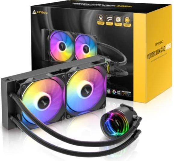 Image du produit Antec Vortex Lum 240 ARGB Waterkoeling Zwart AMD-Intel