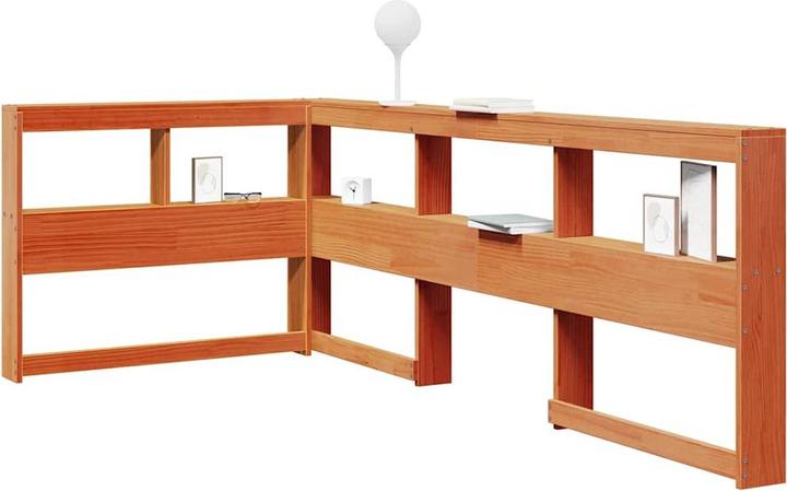 Immagine prodotto VidaXL Testiera con libreria a L in legno massiccio marrone cera da 75 cm
