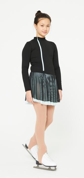Actual product image Oxelo Figure Skating Training Leotard - Black/Mint (8, 9, 10)