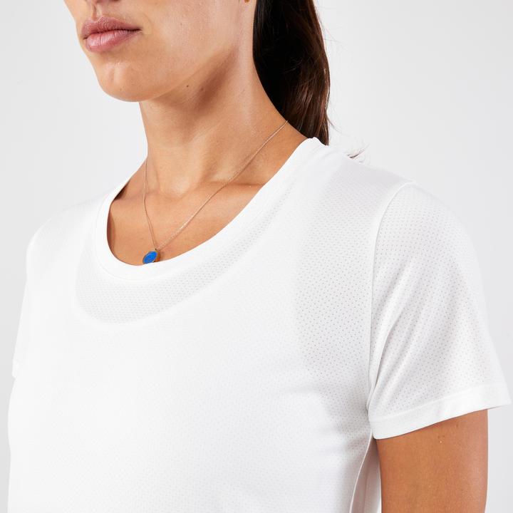 Produktbild Kalenji Laufshirt kurzarm Damen atmungsaktiv - Run 100 weiss (5XL)
