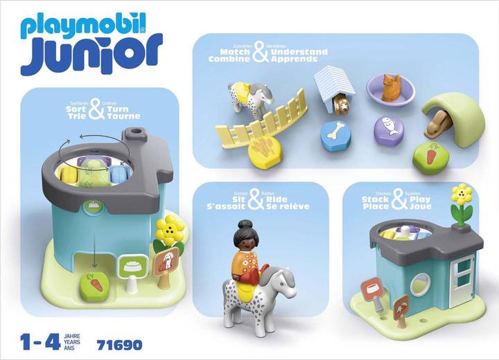 Immagine prodotto Playmobil Pensione per animali con distributore di cibo (71690, Playmobil 1.2.3)