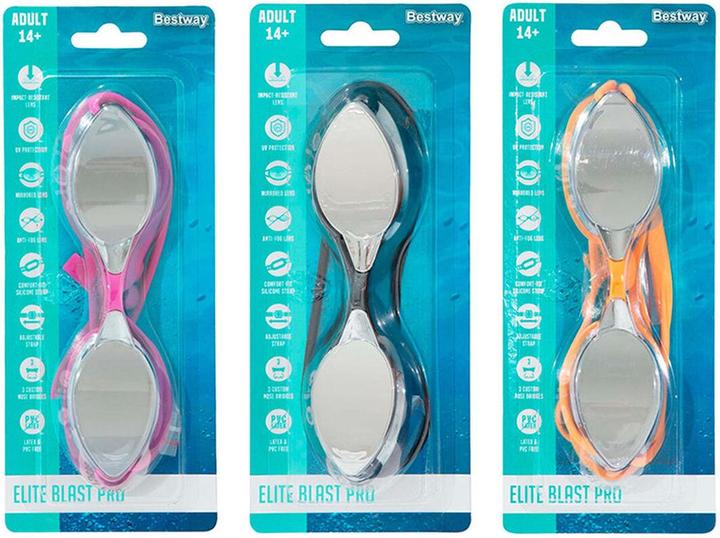 Image du produit Bestway Lunettes de natation Elite Blast Pro pour adultes dès 14 ans (23)