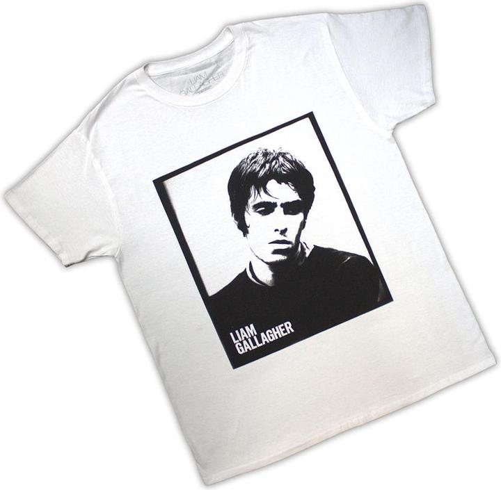 Actual product image Liam Gallagher Unisex Adult Framed Photo T-Shirt (S)