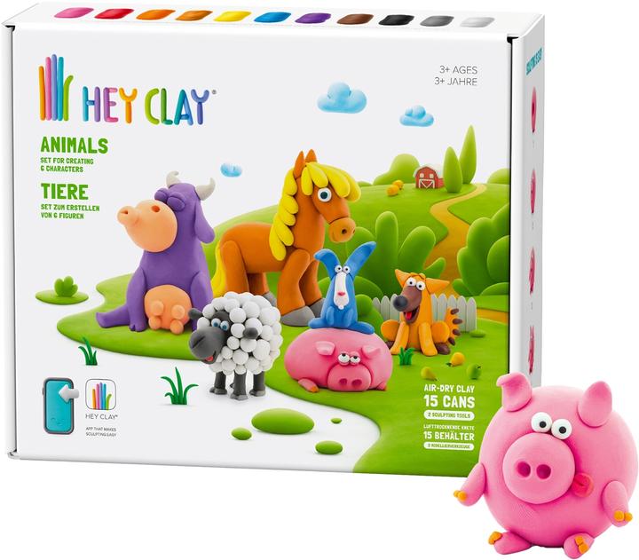 Produktbild TM Toys Hey Clay Tiere 15 Dosen