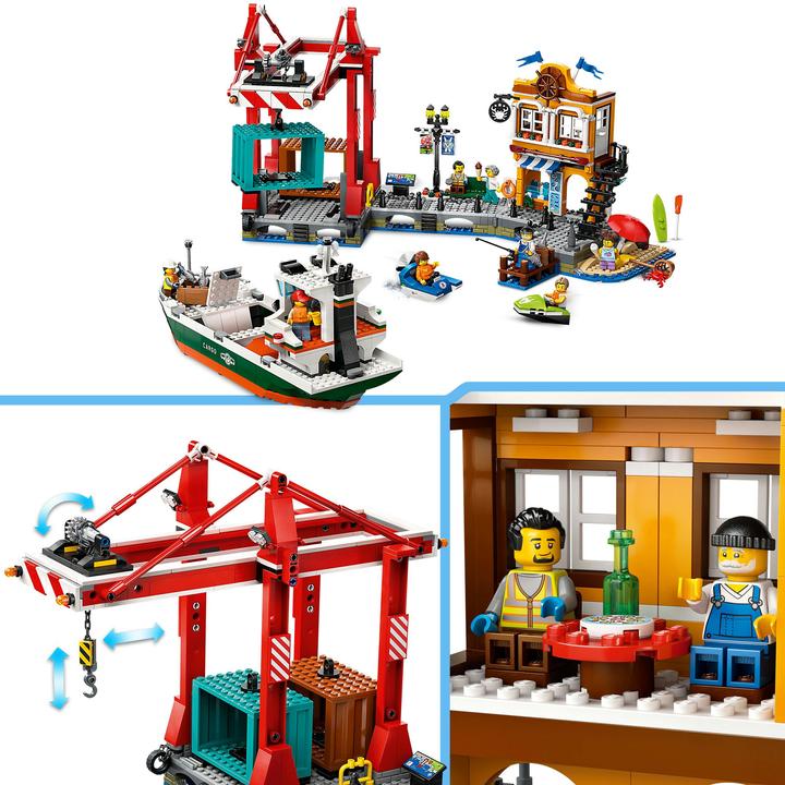 Actual product image LEGO 60422 Harbour with cargo ship (60422, LEGO City)