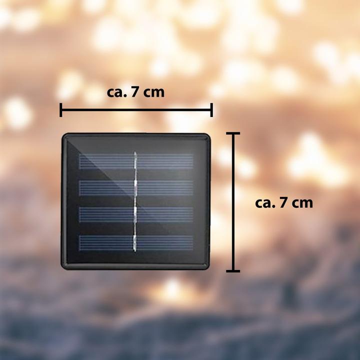Produktbild Hermex 32m Gartenbeleuchtung Leuchtgirlande LED Solar-Lichterkette Warmweiss (32 m)