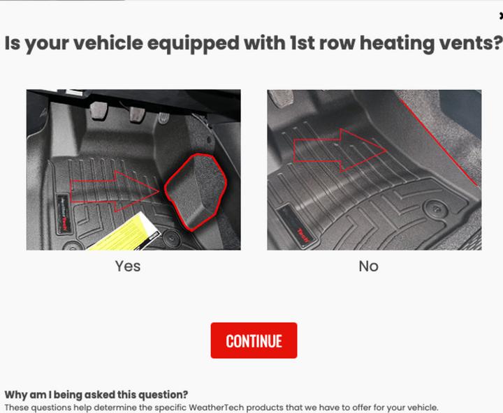 Actual product image WeatherTech Toyota Hilux (2016-2023) 1st row car mats (without air vents)