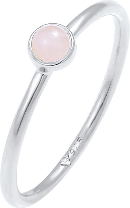 Immagine prodotto Elli Anello Impilato Quarzo Rosa Gemma Argento 925 Placcato Oro (52, 925 Argento)
