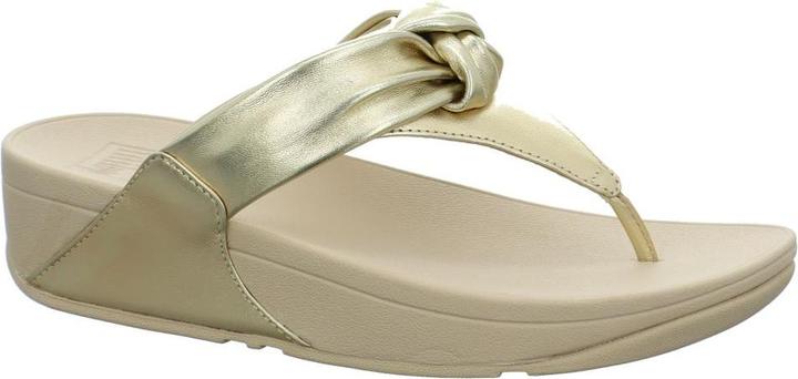 Produktbild Fitflop Lulu Padded Knot Metallic Leather Toe Post Sandal (39)