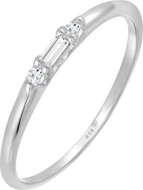 Immagine prodotto Elli Anello PREMIUM Anello di fidanzamento Topazio 585 Oro bianco (58, 950 Palladio)