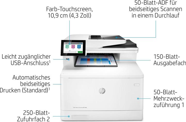 Productafbeelding HP Kleuren LaserJet Enterprise MFP M480f (Laser, Kleur)
