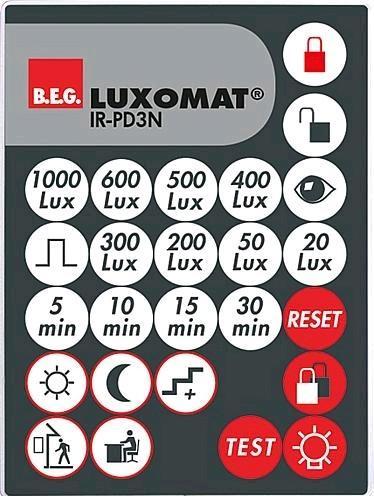 Actual product image BEG 92105 Remote control presence detector IR-PD3 grey