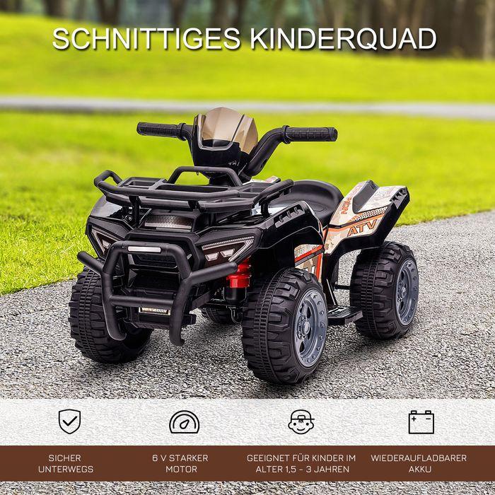 Produktbild Swisshandel24 Kinderelektro-Auto Elektro-Quad ATV LED, für 18-36 Monate Schwarz 70 x 42 x 45 cm (6 V)