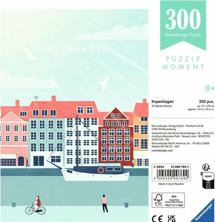Produktbild Ravensburger Puzzle Moment 12000769 - City Kopenhagen - 300 Teile (300 Teile)