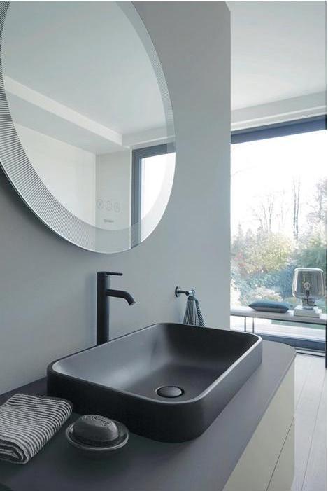 Produktbild Duravit Einhebel-Waschtischmischer C.1 L m Zugstangen-Ablaufgarnitur schwarz matt