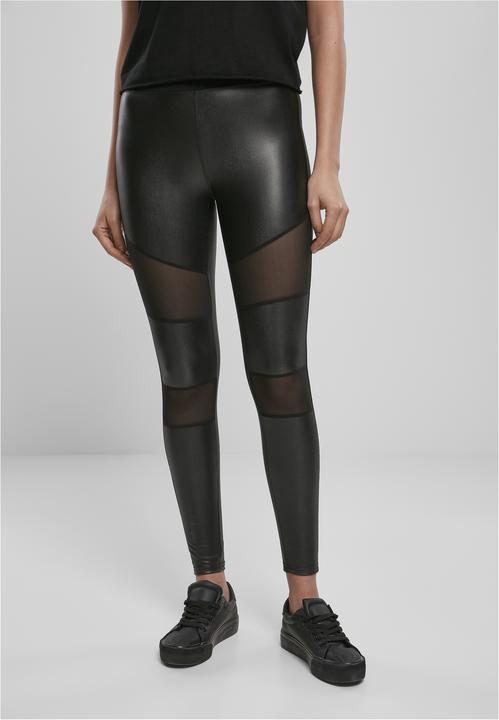 Produktbild Urban Classics Ladies Tech Mesh Faux Leather Leggings (4XL)