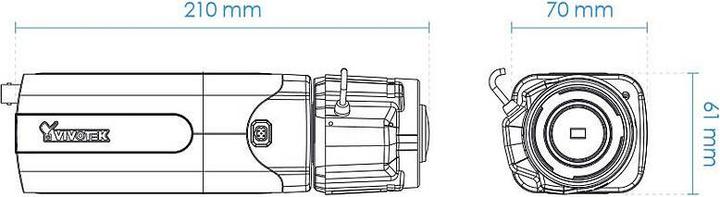 Produktbild Vivotek IP9165-HT-v2(NON-LENS) IP-Kamera 1080p TN (1920 x 1080 Pixels)