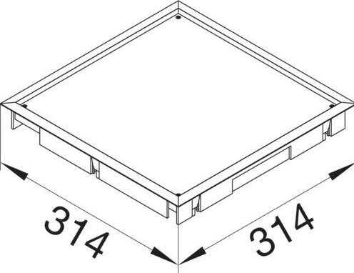 Produktbild Hager TEH BDQ08057011 Blinddeckel Q08 fÃ¼r 5mm BelagsstÃ¤rke eg