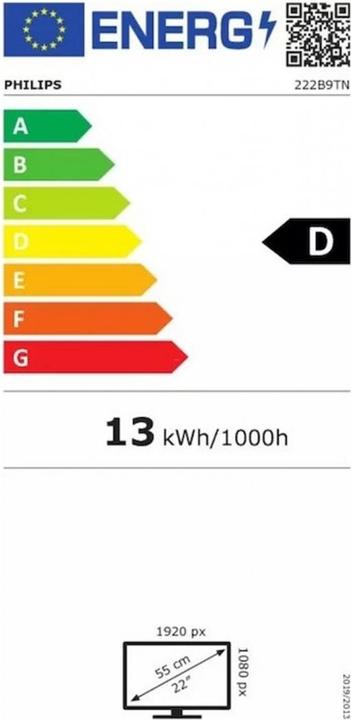 Energie-Label Philips 242B9T/00 (1920 x 1080 Pixel, 24")