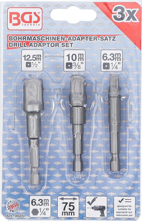 Produktbild BGS Adapter-Satz (6.3 mm, 10 mm, 12.5 mm)