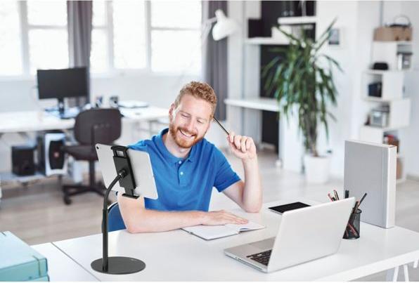 Actual product image Durable TWIST COMBI tablet holder black table+floor stand