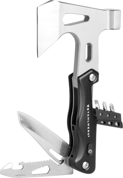 Immagine prodotto Stahlwerk Set di strumenti di sopravvivenza multifunzionali con coltello tascabile e torcia a LED