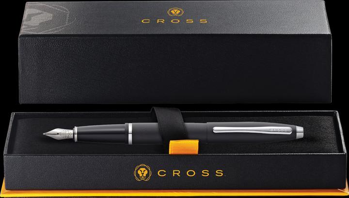 Actual product image Cross Calais Plume noir mat bec M acier (Black matte, 1 x)