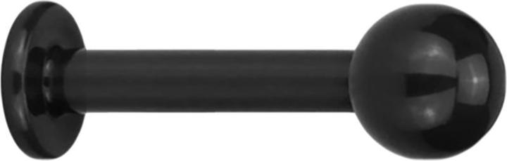 Actual product image Star Piercing Labret Absolute Black mit Kugel (without brass, Surgical steel 316L)