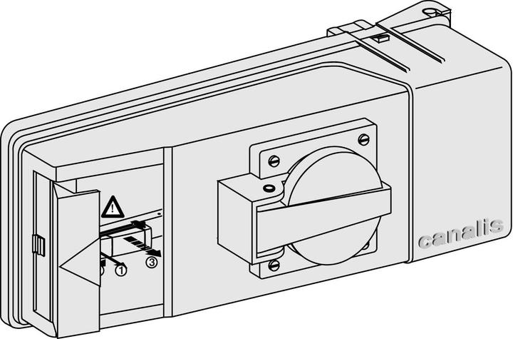 Produktbild Schneider Electric SE KBC16DCP2 Abgangsadapter, 16A, Steckdose, Schuko L+N+PE