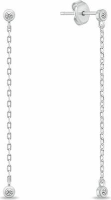Produktbild Brilio Silver - Silver dangle earrings with zircons EA1123W