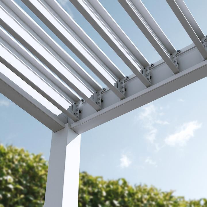 Image du produit Ventaris Pergola Classic avec toit à lamelles Blanc (300 cm, 300 cm)