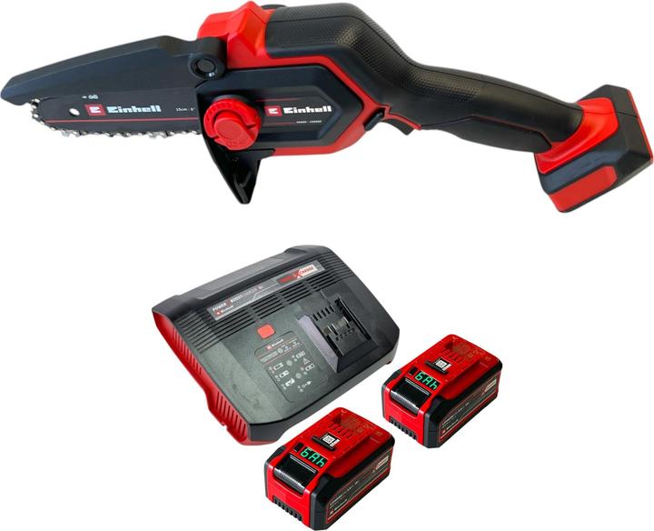 Einhell GE-PS 18/15 Li BL Akku Astkettensäge 18 V 15 cm Brushless + 2x Akku 6,0 Ah + Ladegerät (Akku Kettensäge)