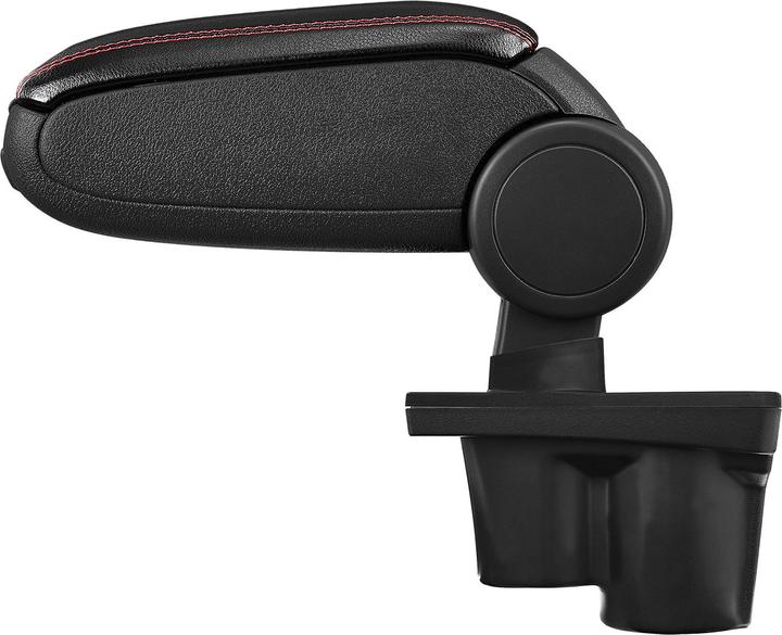 Actual product image Pro-Tec Opel Adam centre armrest with storage compartment, black imitation leather with red stitching