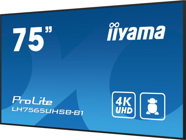 Productafbeelding iiyama 75 INCH DALLE IPS 4K UHD 3840X2160 8MS 24/7 500CD/M2 1200: 1 3XHDM (3840 x 2160 Pixels, 75")