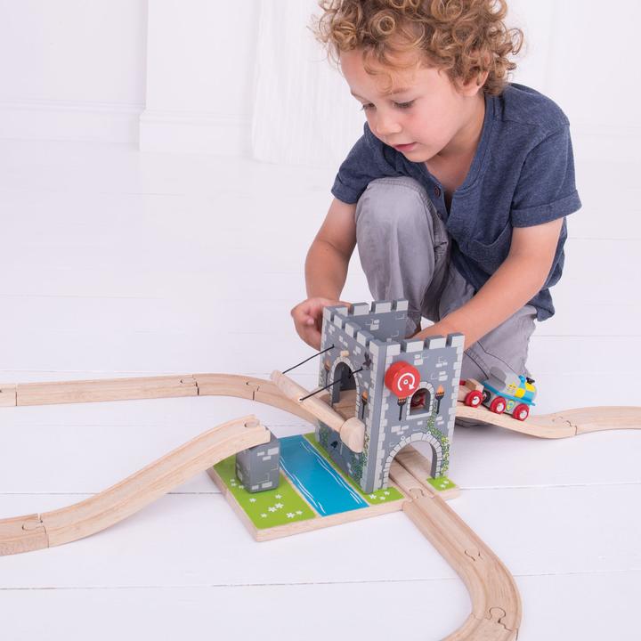 Produktbild Bigjigs Holz Schienen - Zugbrücke