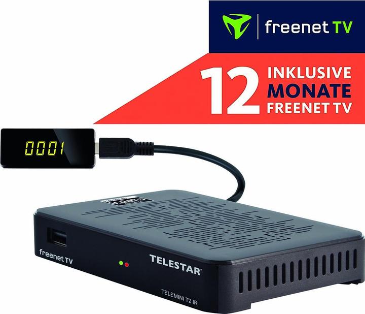 Produktbild Telestar Telemini T2 IR inkl. 3 Monate freenet TV (DVB-T2, DVB-C)